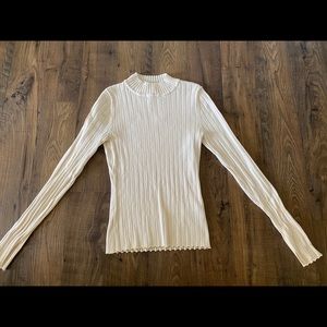 Cream mock neck sweater